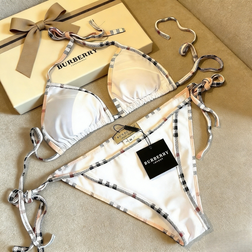Burberry Check Trim Bikini in Swimwear